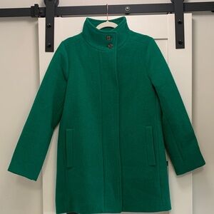 **NWT** J.CREW Wool City Coat in Chic Emerald Green - SIZE 8